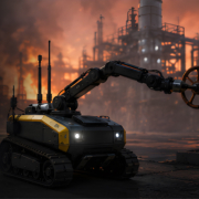 3D Render of UGV at Emergency Site